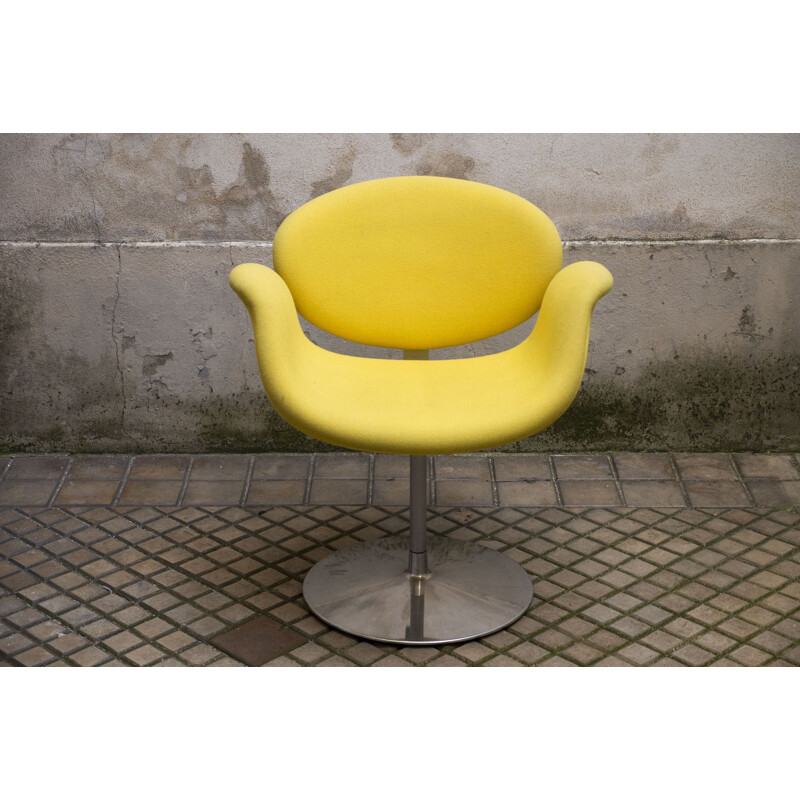 Vintage Pierre Paulin yellow armchair for ARTIFORT