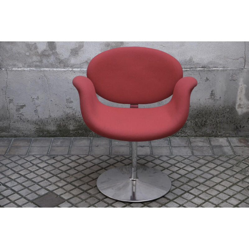 Vintage Pierre Paulin pale red armchair for ARTIFORT