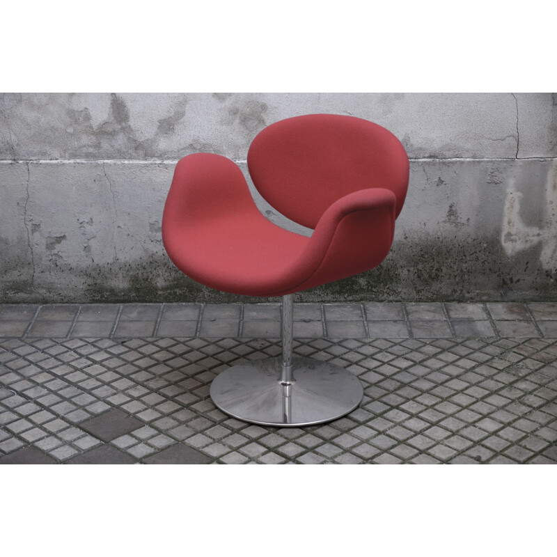 Vintage Pierre Paulin pale red armchair for ARTIFORT