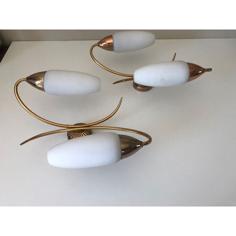 Pair of vintage design wall lamp 1960