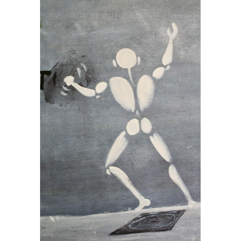 Vintage silkscreen by Jérôme Mesnager, 1980