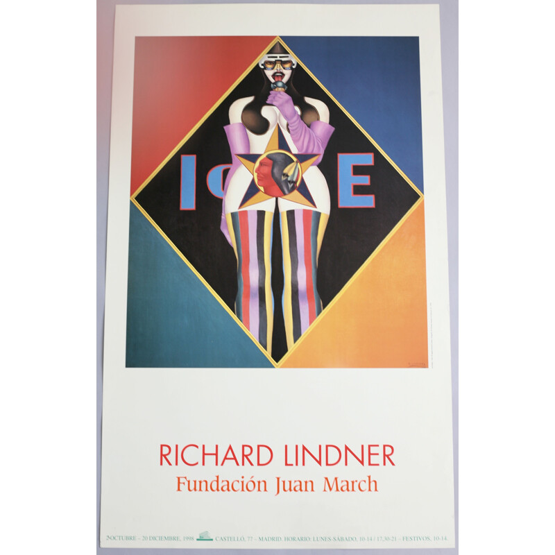 Cartel serigrafiado vintage de Richard Lindner, 1998
