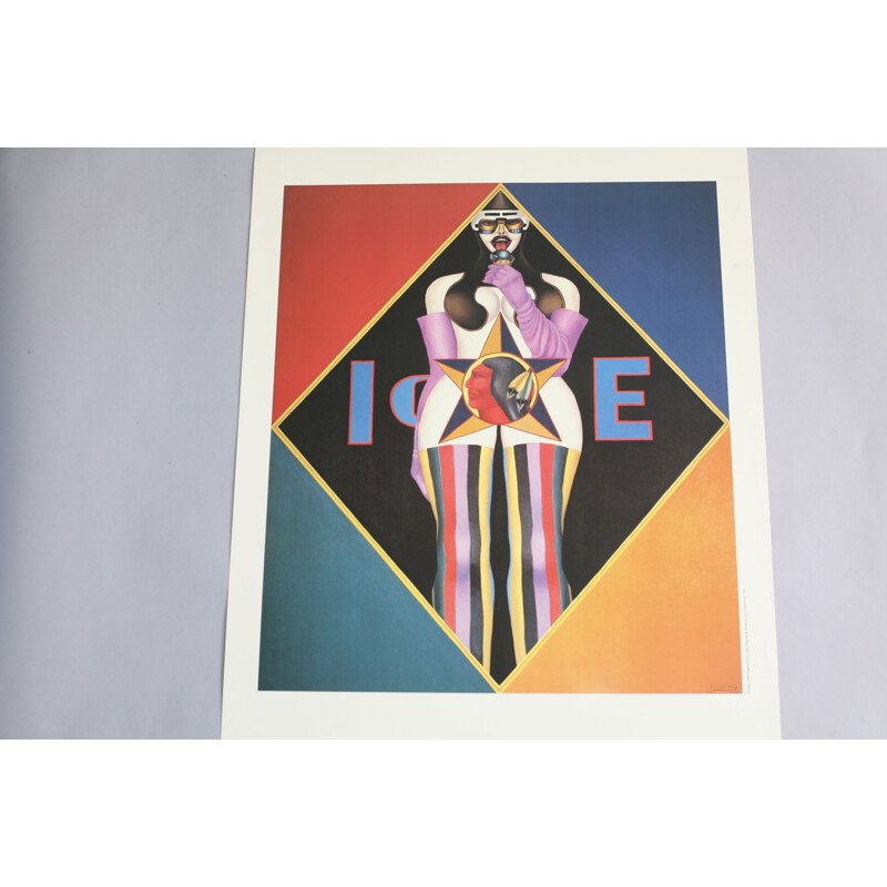 Vintage zeefdruk poster door Richard Lindner, 1998