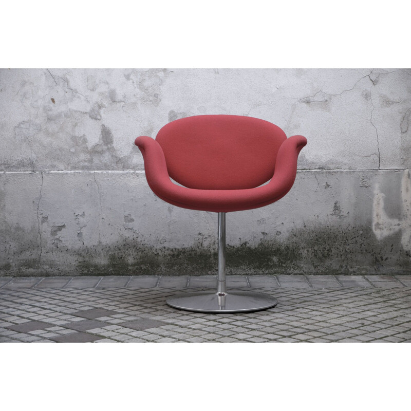 Vintage Pierre Paulin pale red armchair for ARTIFORT