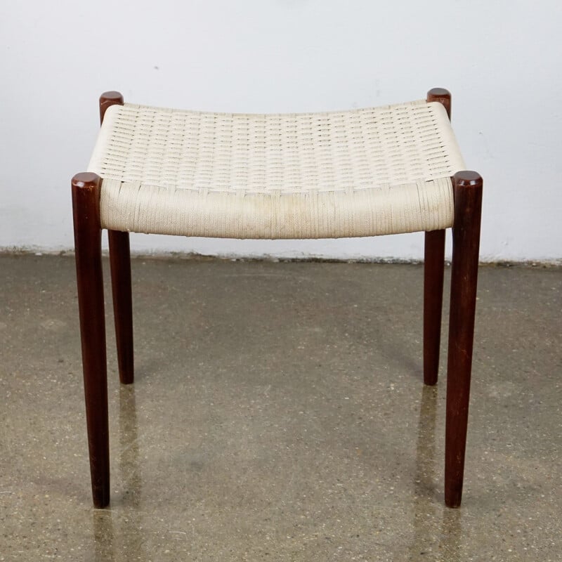 Vintage-Hocker aus Palisanderholz Modell 80A von N. O. Möller, Dänemark 1960