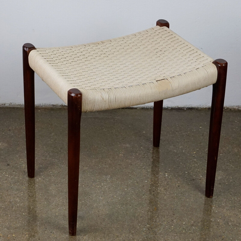Vintage rosewood stool model 80A by N. O. Möller, Denmark 1960