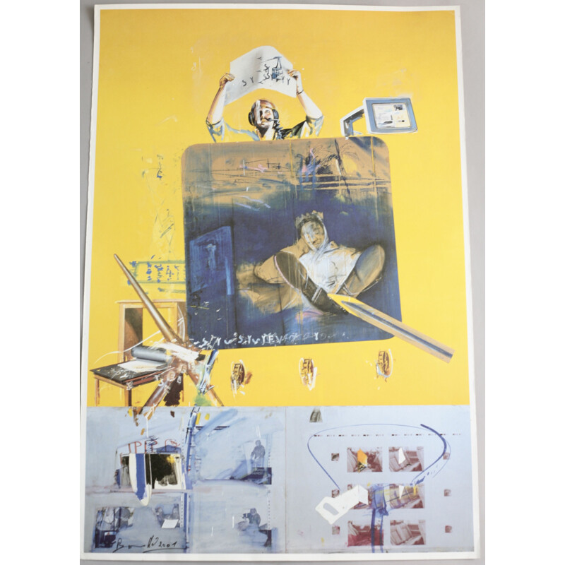 Vintage silkscreen by Christian Bouillé, 2001