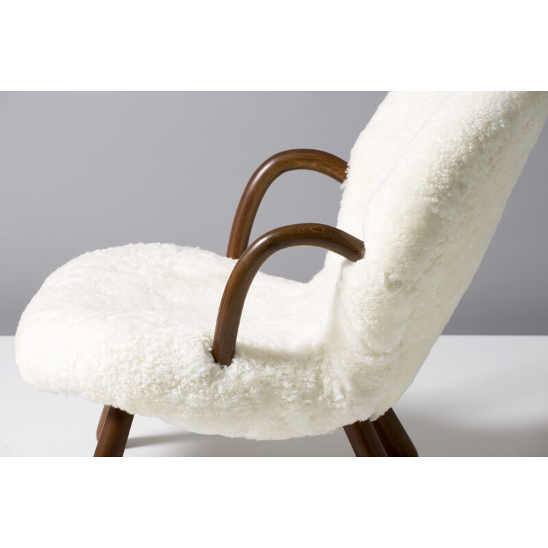 Pair of Sheepskin Clam armchairs by Philip Arctander 1944