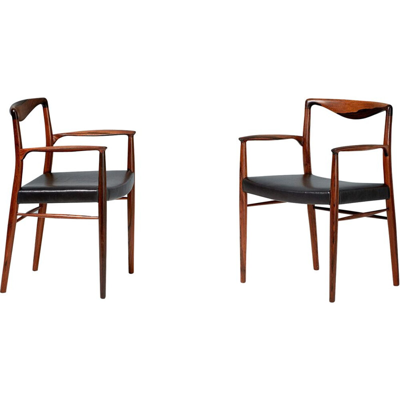 Pair of vintage armchairs rosewood by Kai Lyngfeldt-Larsen for Soren Willadsen