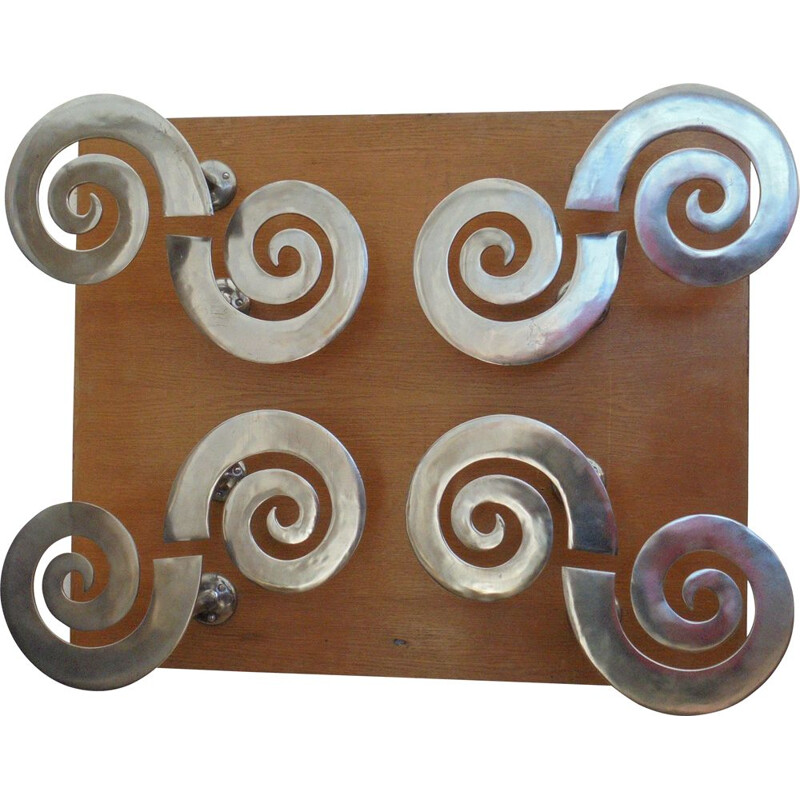 8 vintage metal wall decoration from the 70s