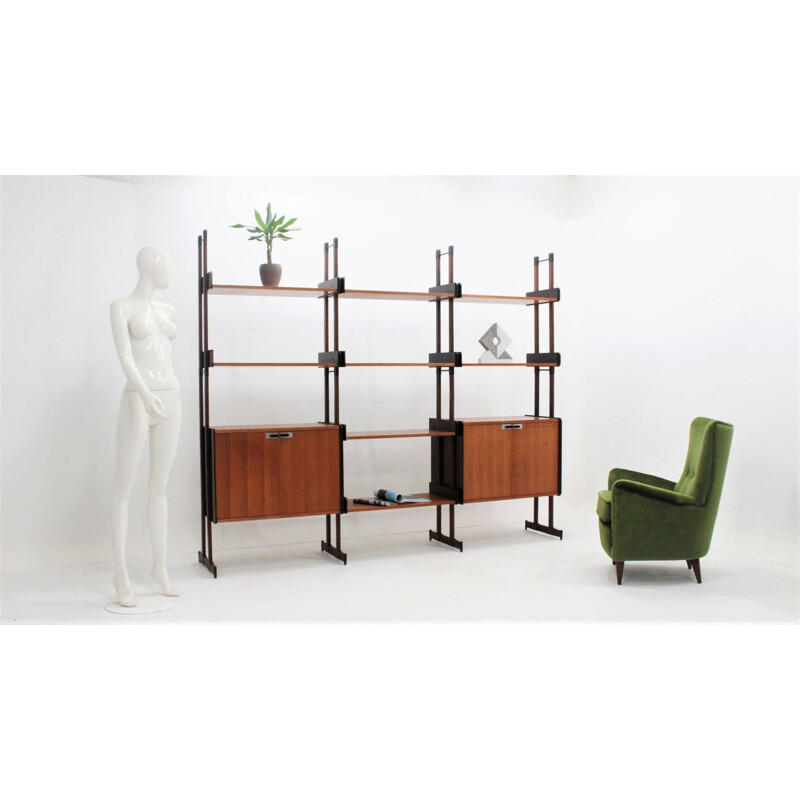 Vintage modular bookcase by La sorgente Mobili 1950s