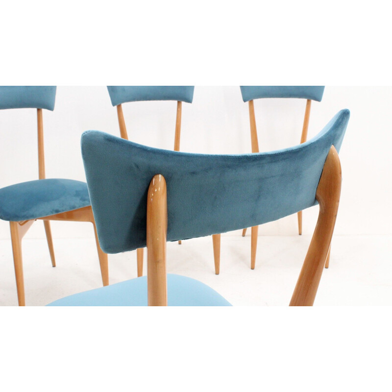 Set of 8 dining chairs by Ico Parisi,1950