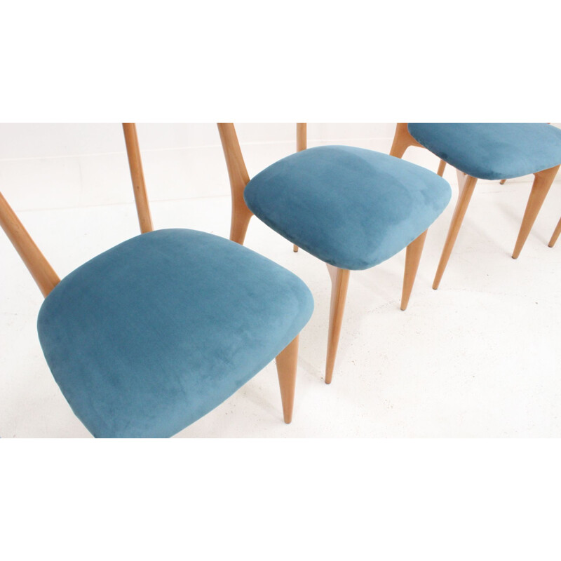 Set of 8 dining chairs by Ico Parisi,1950