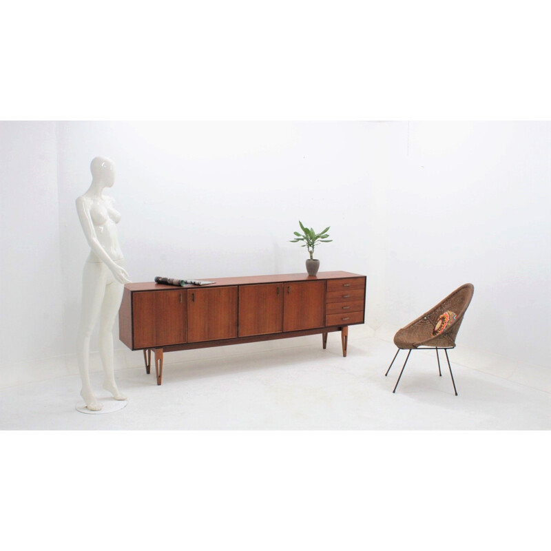 Vintage Italian sideboard in teak from the 50s 