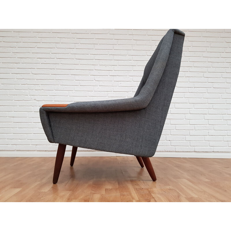 Chaise longue vintage danoise en teck des années 70