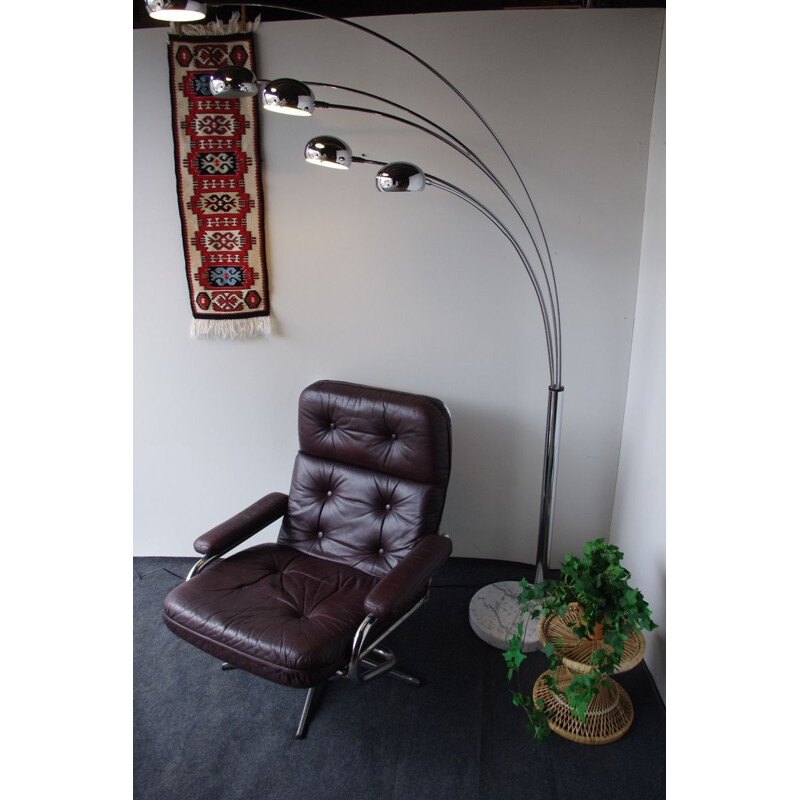 Vintage Gustav chrome floor lamp