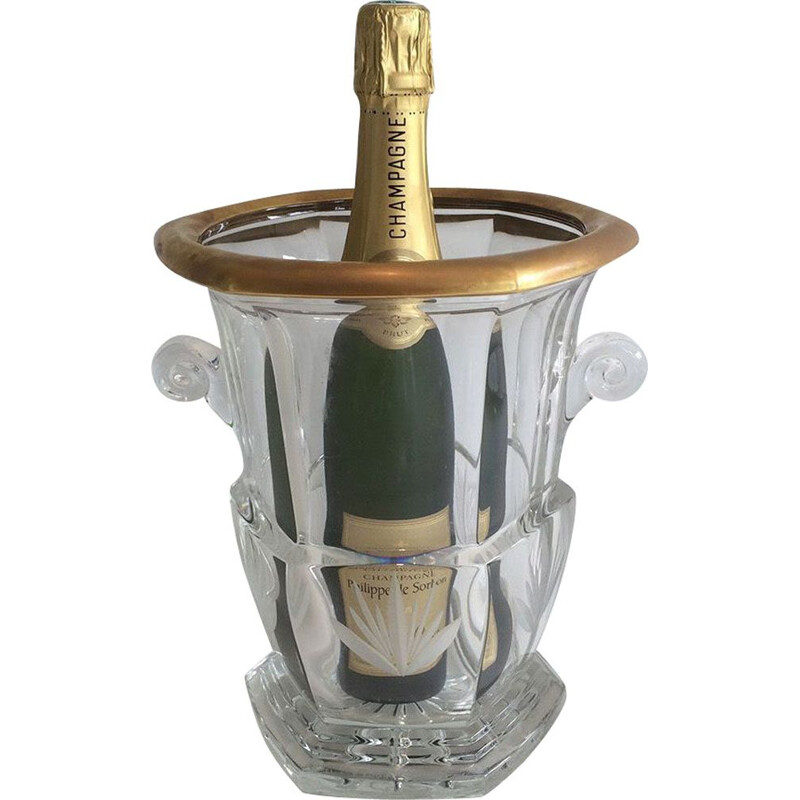Vintage crystal champagne bucket