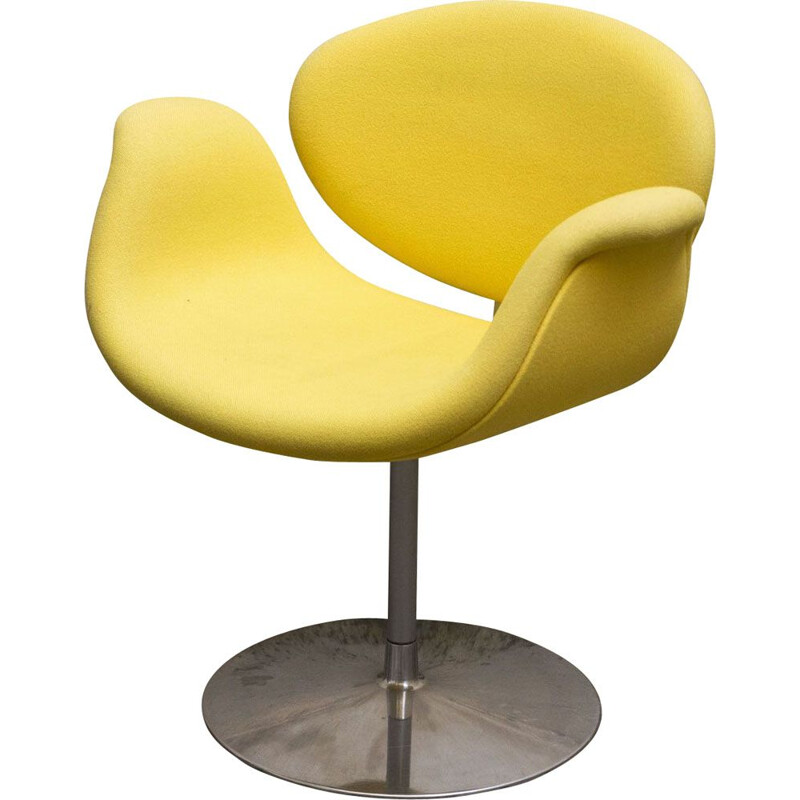 Vintage Pierre Paulin yellow armchair for ARTIFORT