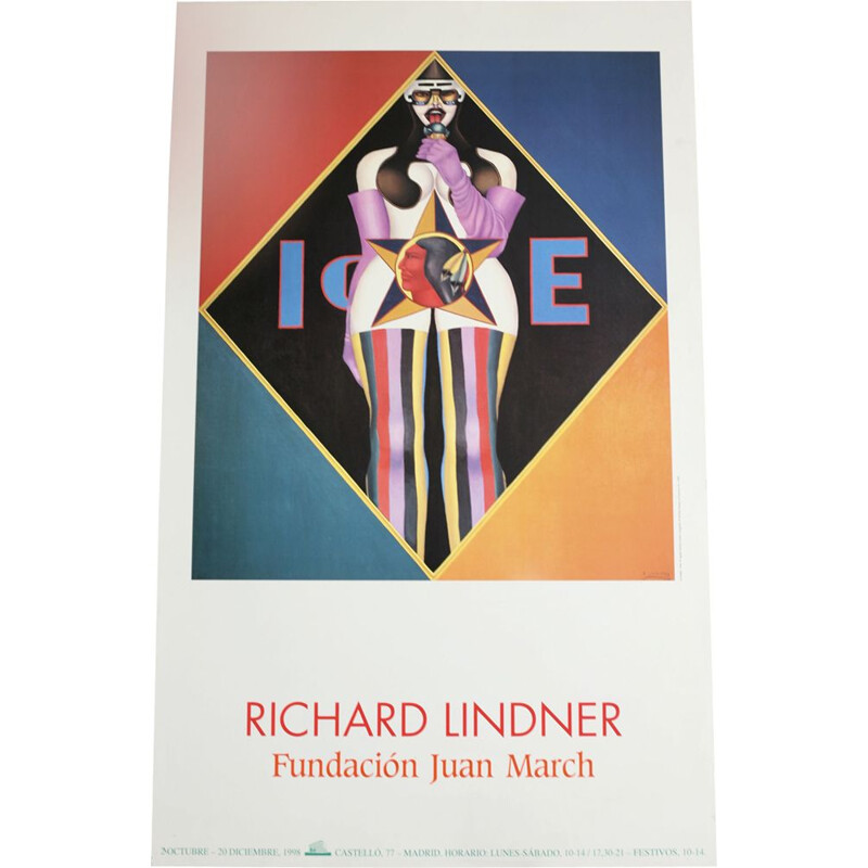 Vintage zeefdruk poster door Richard Lindner, 1998