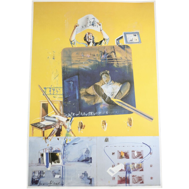 Vintage silkscreen by Christian Bouillé, 2001