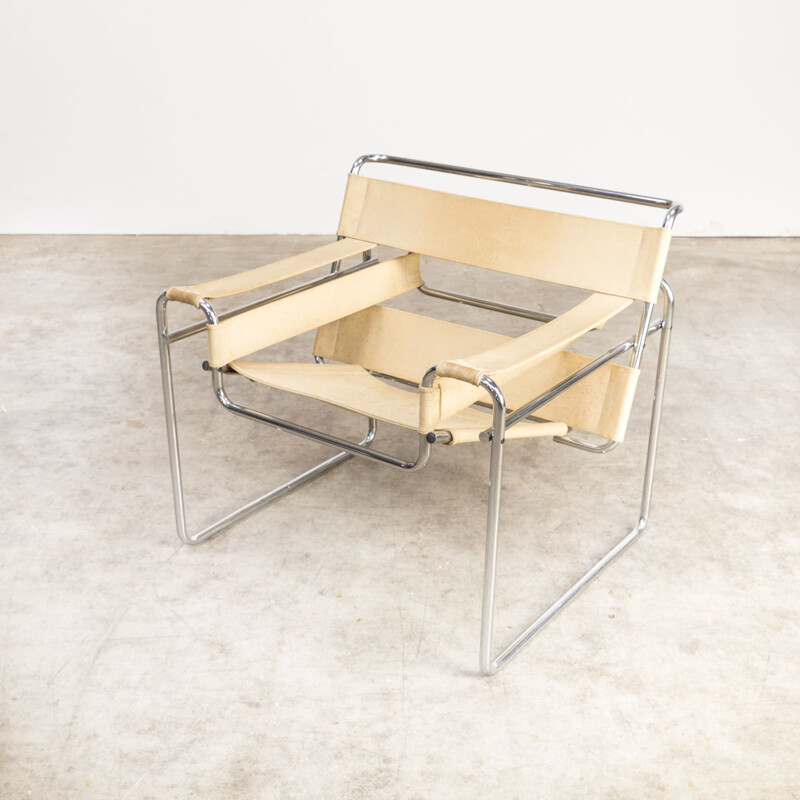 Suite de 2 fauteuils vintage Marcel Breuer wassily B3 pour Gavina