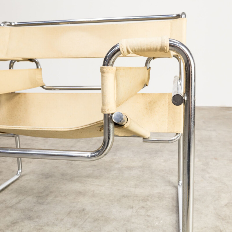Suite de 2 fauteuils vintage Marcel Breuer wassily B3 pour Gavina
