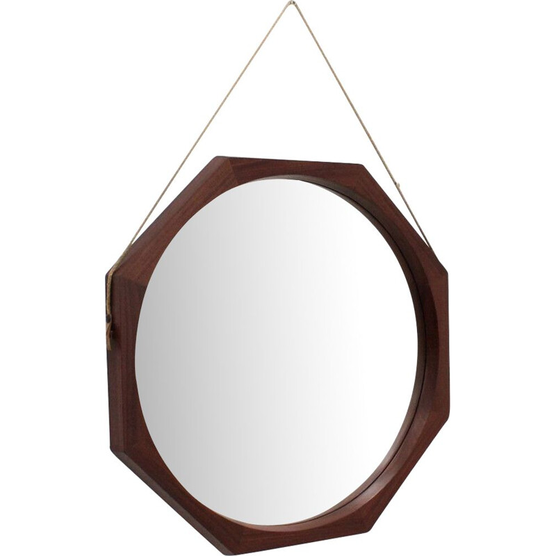 Vintage octogonal Italian mirror from the 50s