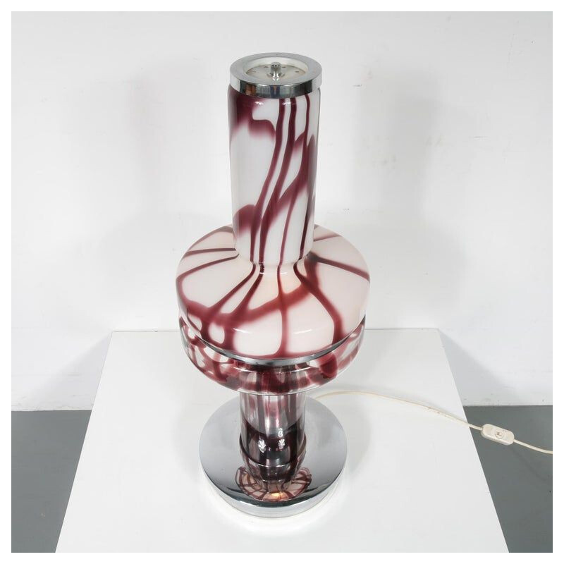 Vintage table lamp Angelo Brotto in Murano Glass for Esperia, Italy, 1970