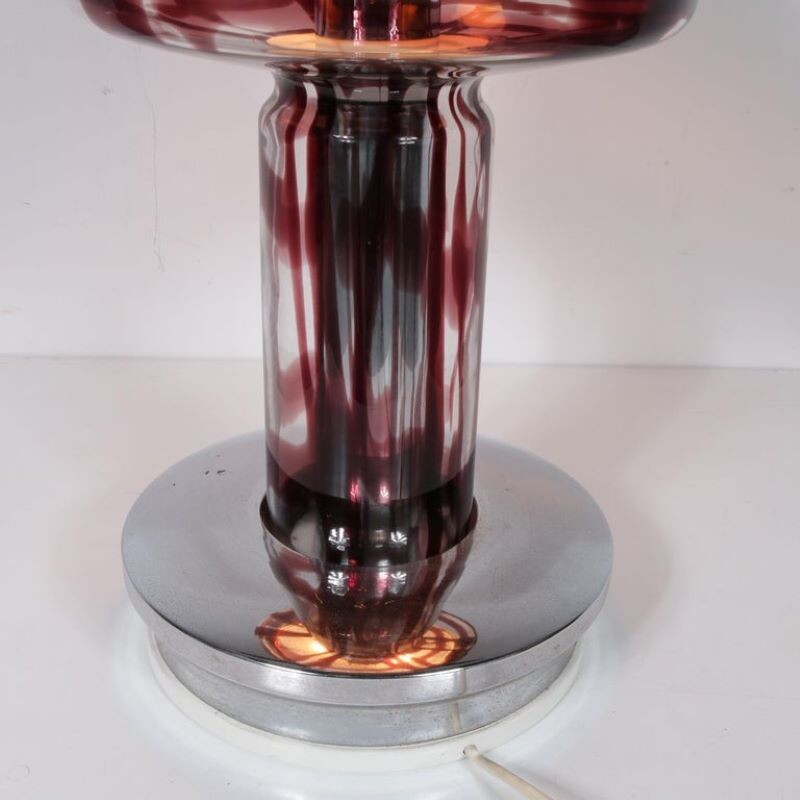 Lampe de table vintage Angelo Brotto en verre de Murano pour Esperia, Italie, 1970