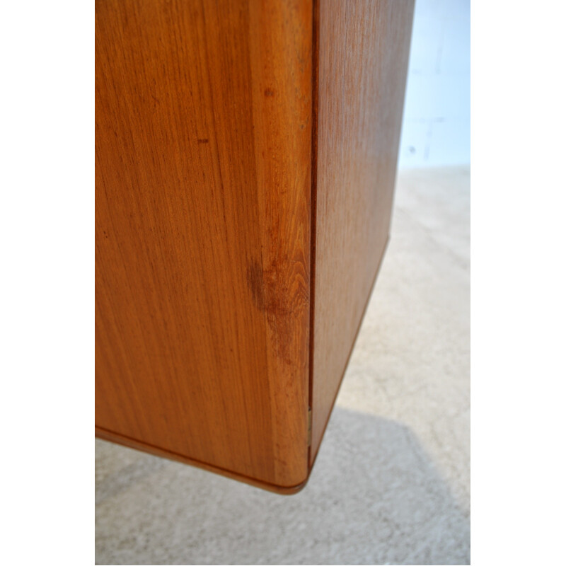 Long French sideboard in teak - 1960s