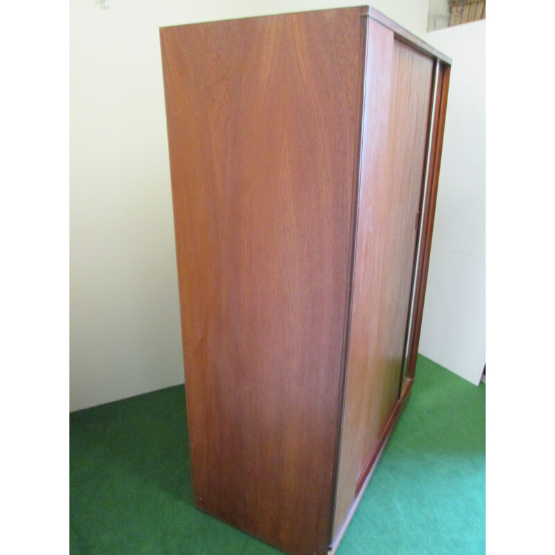 Armoire vintage en teck porte coulissante 1960s