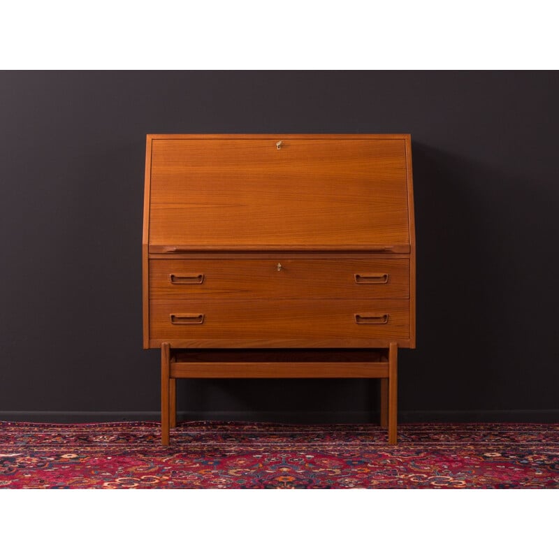 Vintage secretary desk in teak by Arne Wahl Iversen for Vinde Møbelfabrik Denmark 1960s