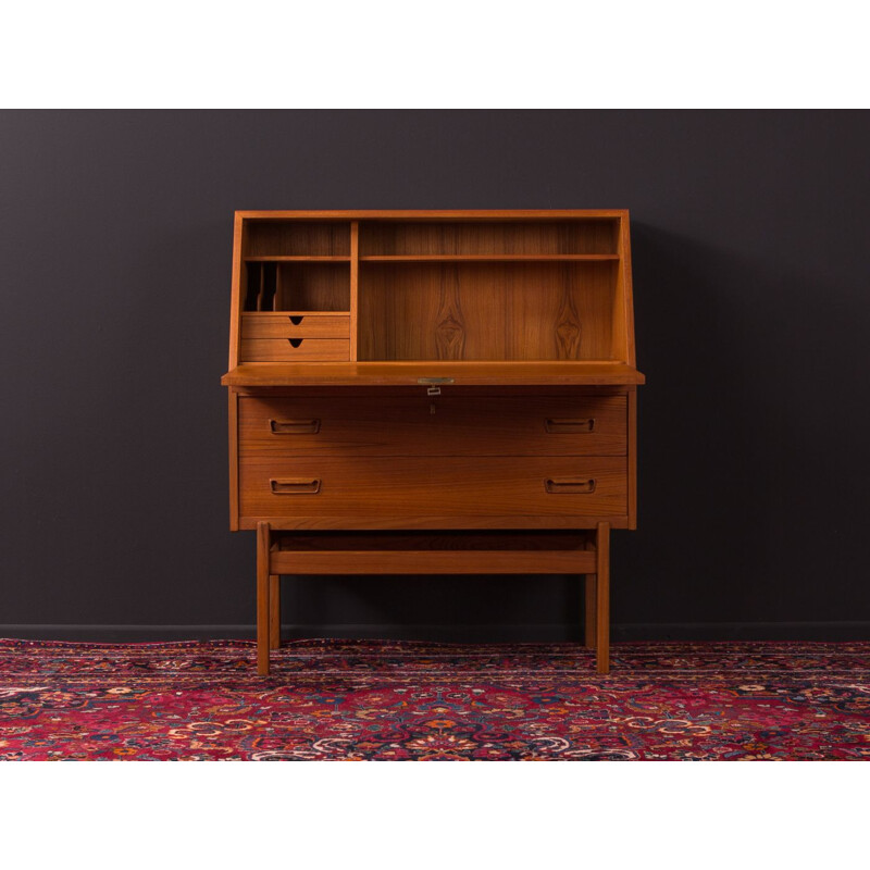 Vintage secretary desk in teak by Arne Wahl Iversen for Vinde Møbelfabrik Denmark 1960s