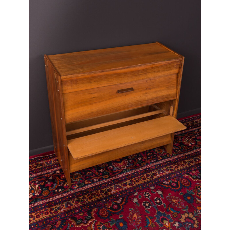 Vintage shoe cabinet in walnut Germany 1950s