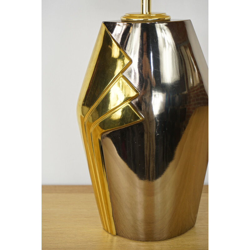 Vintage lamp Deknudt in brass and bronze metal 1970s