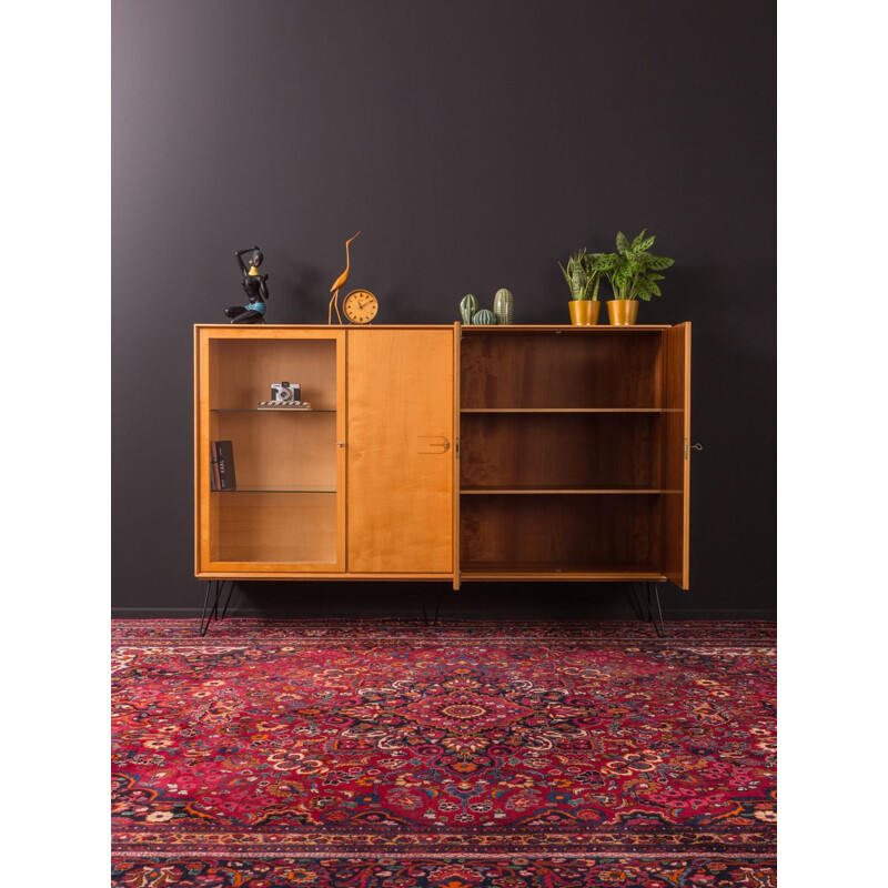 Vintage highboard in walnut and ash Germany 1950s