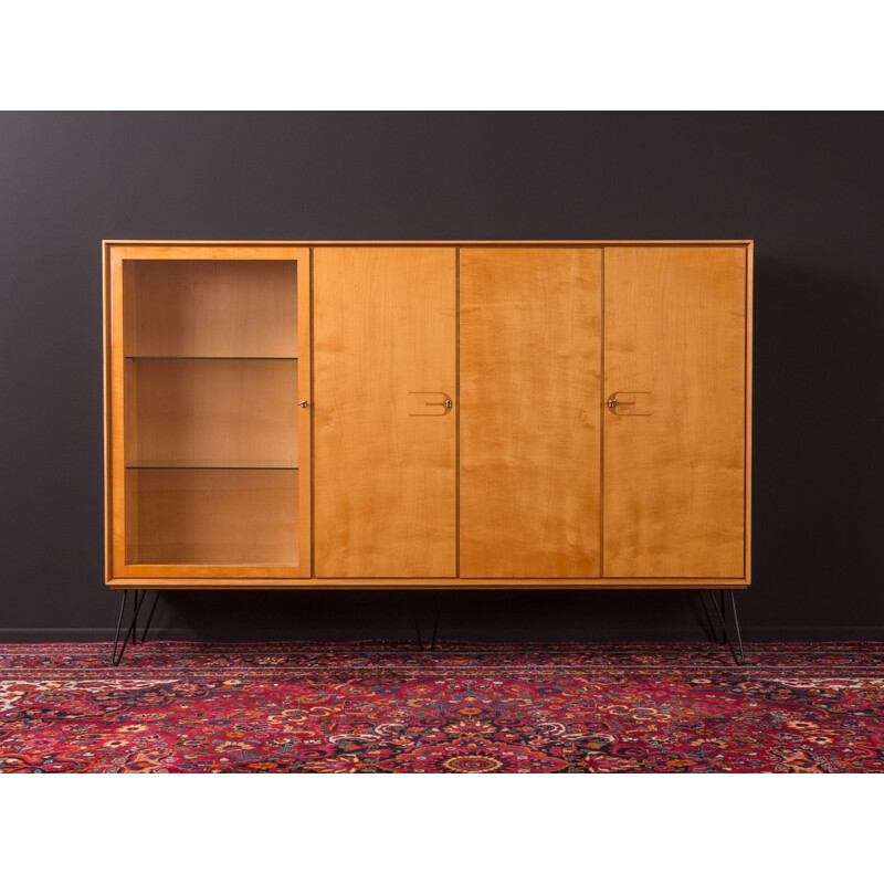 Vintage highboard in walnut and ash Germany 1950s