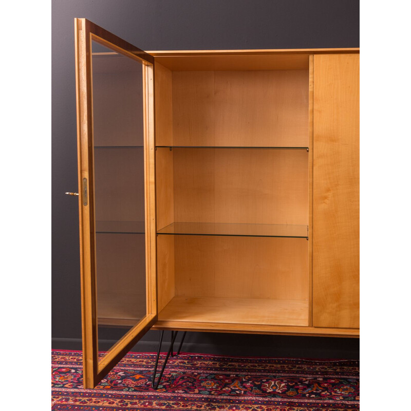 Vintage highboard in walnut and ash Germany 1950s