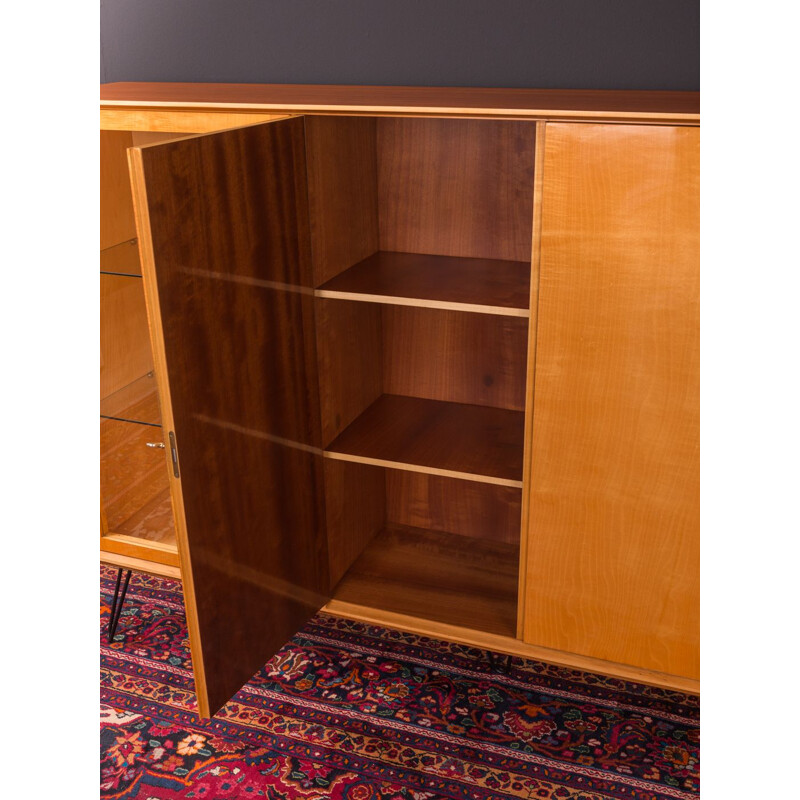 Vintage highboard in walnut and ash Germany 1950s