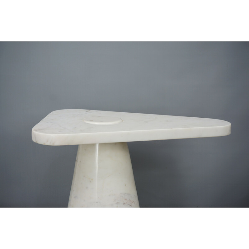 Vintage side table in white marble