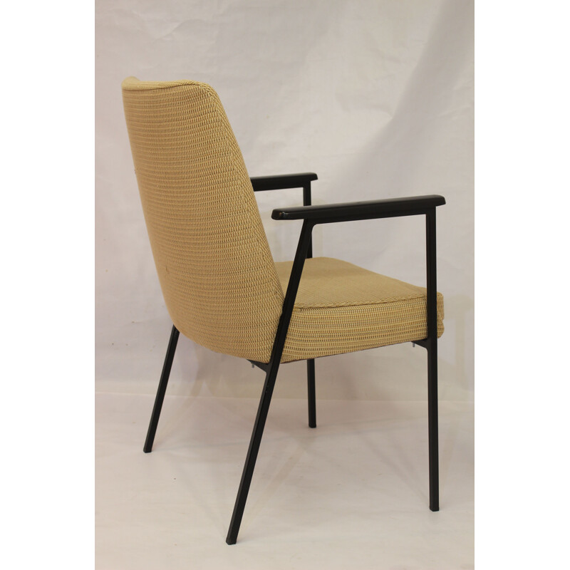 German vintage armchair for Mauser in yellow steel 1960