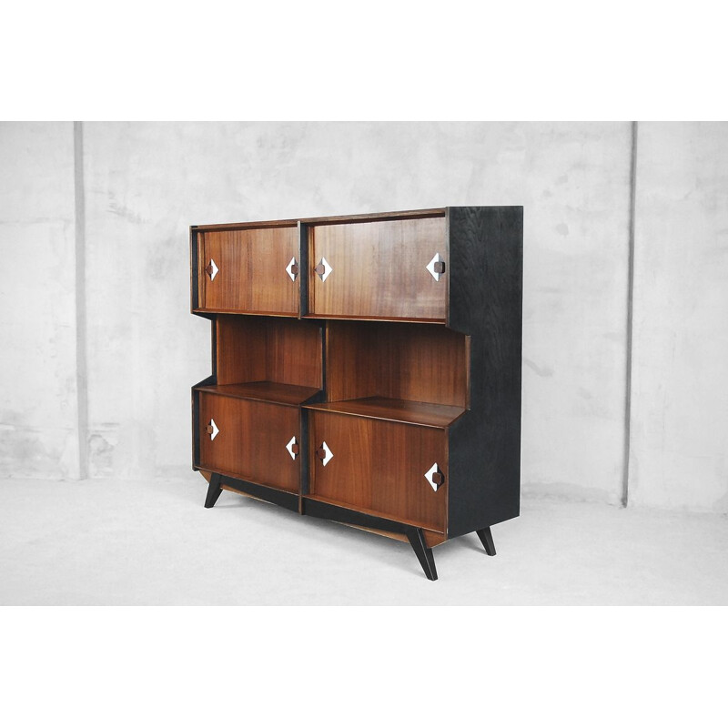 Vintage scandinavian highboard in teakwood 1950s