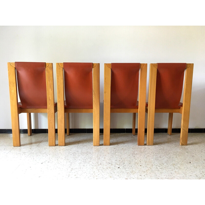 Table à repas et chaises à repas par  Maison Regain,1980