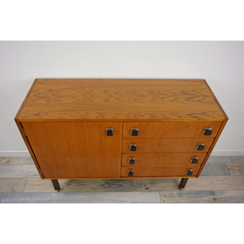 Pair of vintage sideboards in teak by Combineurop,1950