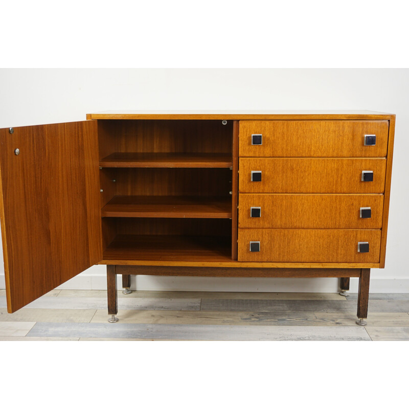 Pair of vintage sideboards in teak by Combineurop,1950