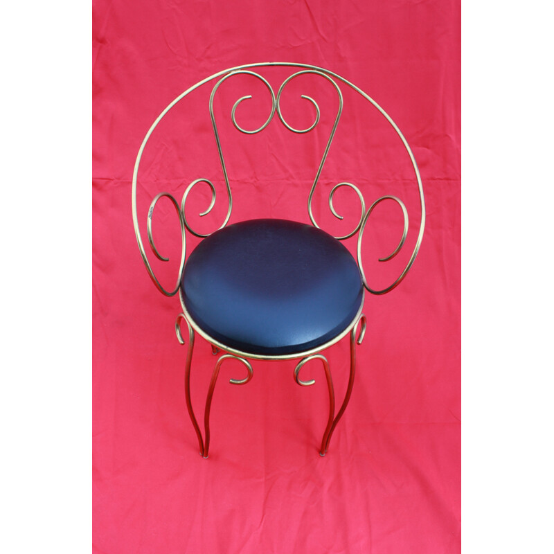 Fauteuil vintage en laiton vintage,1960