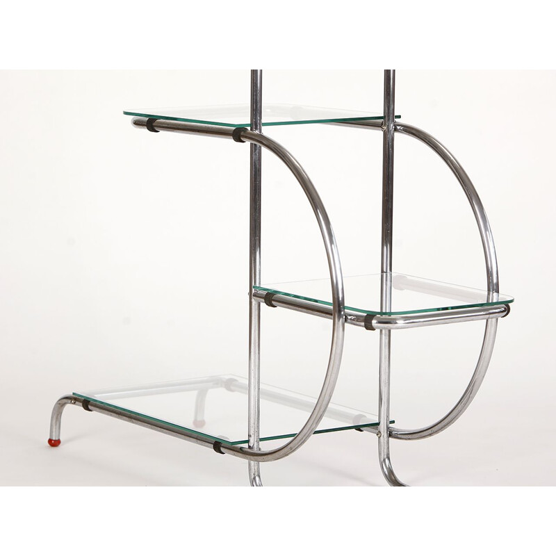 Vintage Glass & Steel Shelf 1930s