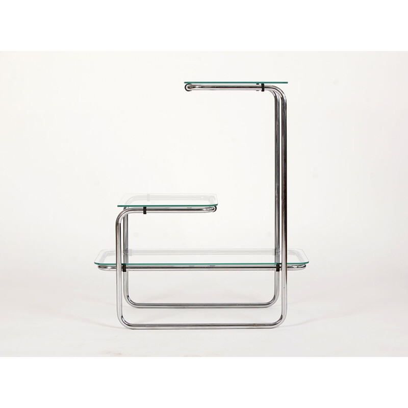 Vintage Glass & Steel Shelf 1930s