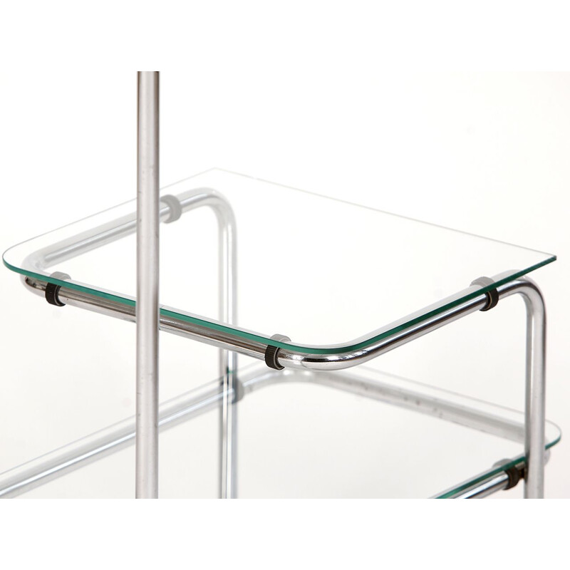 Vintage Glass & Steel Shelf 1930s