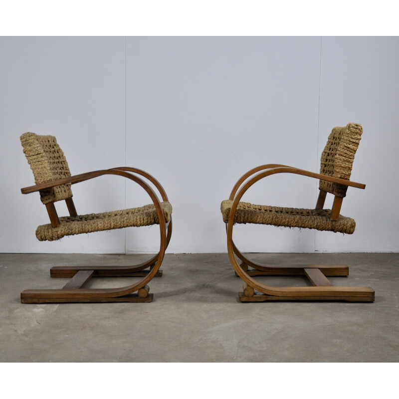 Vintage armchair by Audoux Minet for Vibo Vesoul 1940s